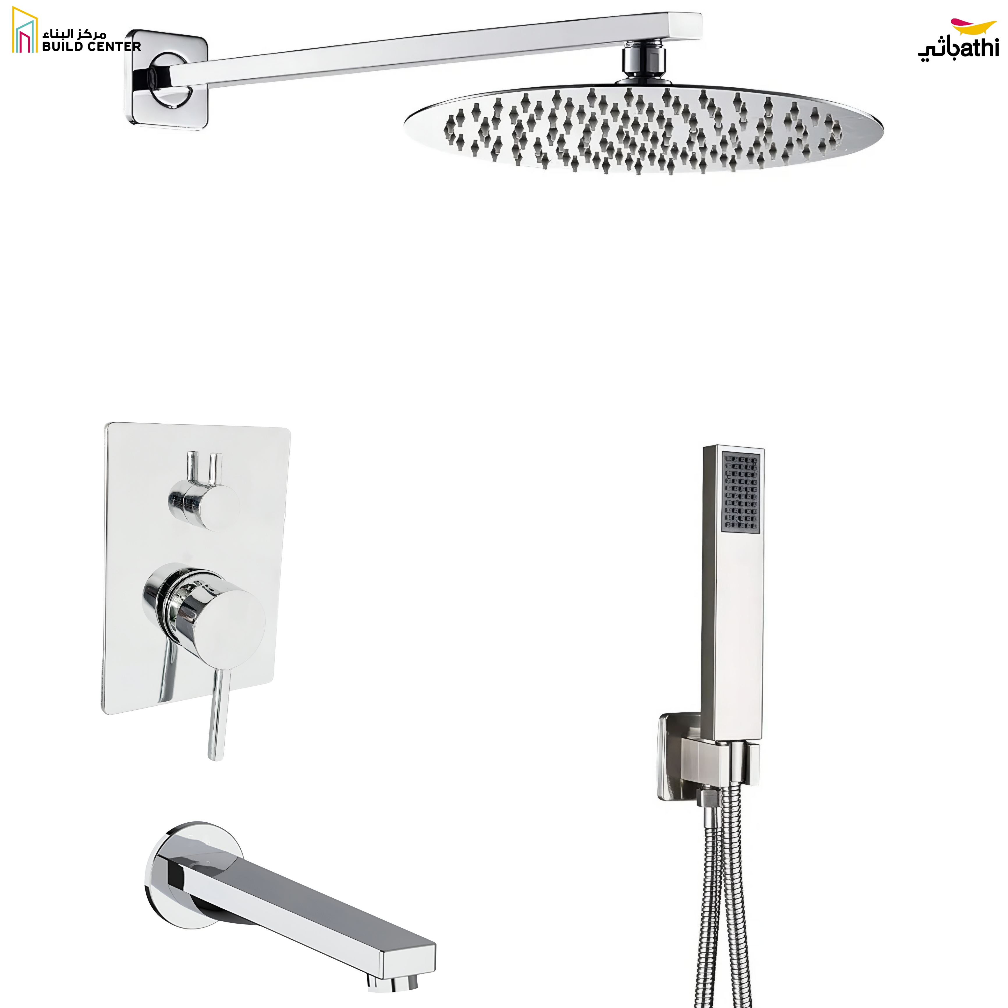 XC-40704 CHROME ROUND CONCEALED SHOWER- 2 YEARS