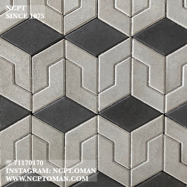 INTERLOCK DIAMOND BLACK / انترلوك معين اسود