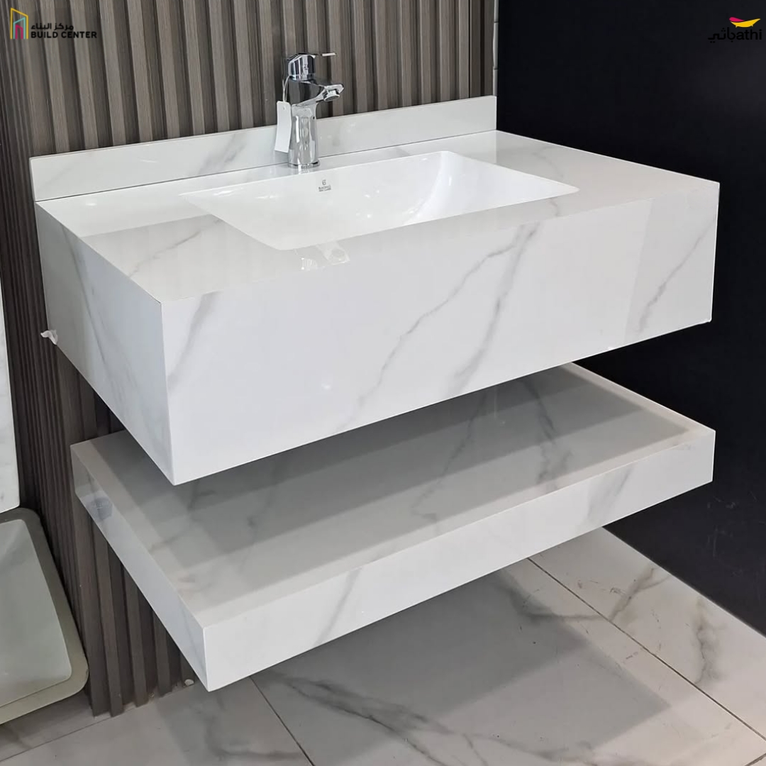 DOUBLE LAYER ROCK SLAB VANITY SET 60CM KL-Y001-N602