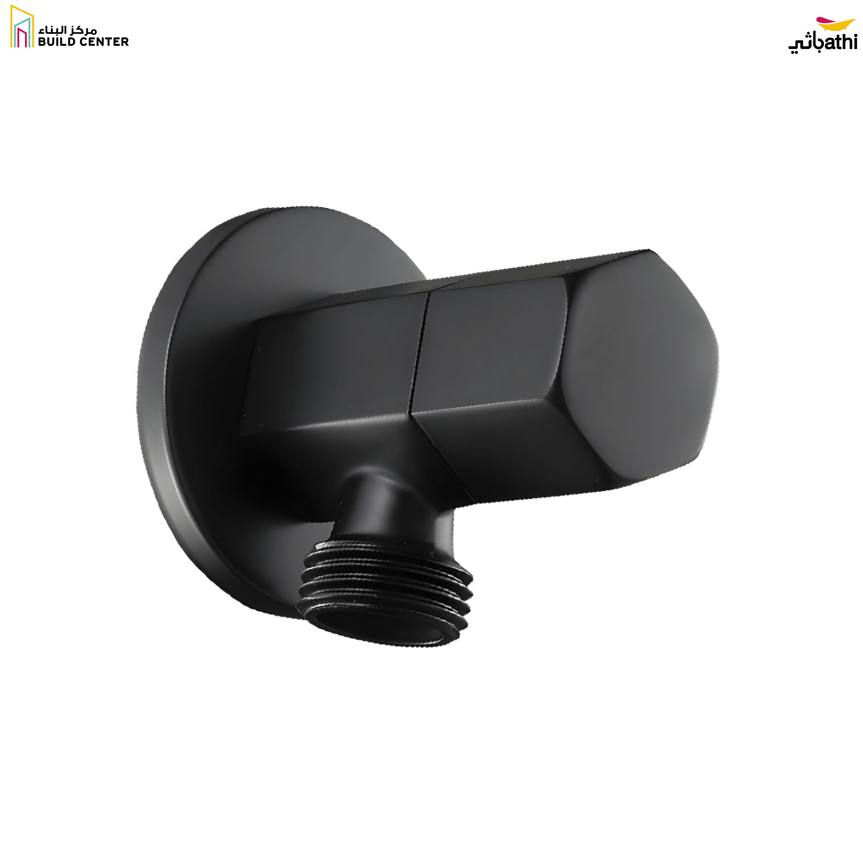 000-1 Round Brass Angle Valve Matt Black-7 Years